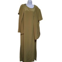 Maxi Dress and Jacket Size 14 Silk Vintage 2 Piece Sage New Boutique - £18.64 GBP