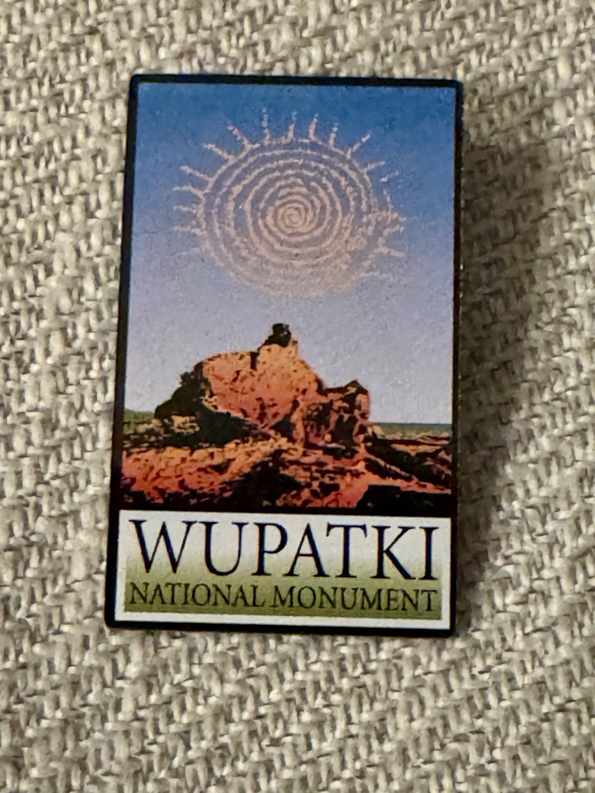 Wupatki National Monument Souvenir Pin Arizona Petroglyph Sunburst - £9.45 GBP