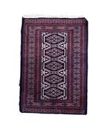 Handmade Vintage Uzbek Bukhara Rug 2.5&#39; x 3.7&#39; 1960s - 1С1158 - $4,871.48 MXN
