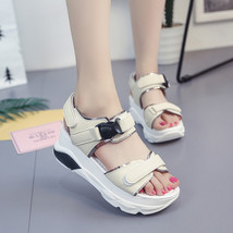 Sandals Women Platform Summer Beach White Chunky Sandal Buckle Casual Shoes Woma - £39.61 GBP