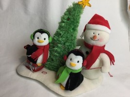 Hallmark Jingle Pals 2006 Very Merry Trio Penguin Christmas Tree Animated Tested - £23.50 GBP