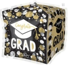 Grad Circles and Dots Cubez 15″ Balloon Foil Mylar Balloon - Party Supplies - £10.06 GBP