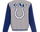 NFL Indianapolis Colts  Reversible Full Snap Fleece Jacket JHD Embroider... - £106.97 GBP