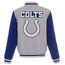 NFL Indianapolis Colts  Reversible Full Snap Fleece Jacket JHD Embroidered Logos - £107.90 GBP