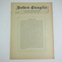 Brethren Evangelist Christian Newspaper Ashland Ohio Antique October 22n... - £23.58 GBP