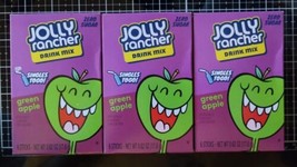 3-PACK Jolly Rancher Green Apple Zero Sugar Drink Mix SAME-DAY Ship - $10.99
