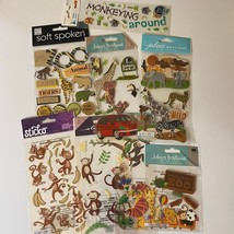 Jolee’s Boutique Sticko Soft Spoken Animals Zoo Safari Scrapbook Stickers Lot - £23.97 GBP