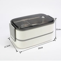 304 Stainless Steel Lunch Box 1/2 Layers Portable Grids Bento Box Microwaveable  - £121.36 GBP