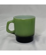 Anchor Hocking FIRE KING Green STACKING MUG Black bottom Replacement - $279.29 MXN