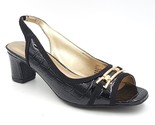 Karen Scott Women Peep Toe Slingback Heel Jerricca Size US 5.5M Black Cr... - $34.65