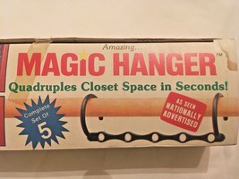 MAGIC HANGER as seen on TV - Set of 5 - Quadruples Closet Space - New Old Stock - £10.31 GBP
