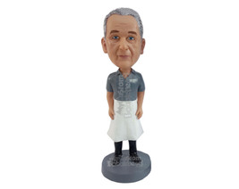 Custom Bobblehead Cook Wearing A Long Apron - Careers &amp; Professionals Chefs Pers - £71.14 GBP