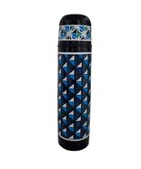 Tory Burch Blue Thermos Water Bottle Hot Cold Container Limited Design 1... - $16.97