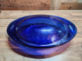 Unusual Anchor Hocking Cobalt Blue Oval Baking Dish With Lid - Roughly 9&quot; X 13&quot; - £20.95 GBP