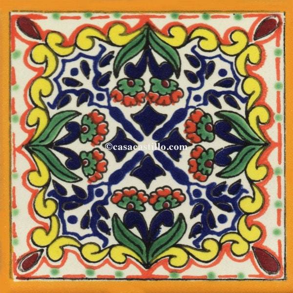 Mexican Talavera Ceramic Tiles Barroco Handcrafted - Alessandria -  (you... - $199.00