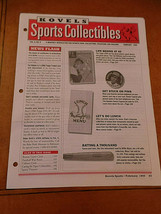 Kovel&#39;s Sports Collectibles Feb 1995 Cigarette Pins; 1954 Topps; Game used Bats - £4.00 GBP