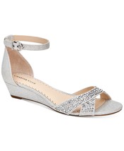 Charter Club Gippi Wedge Sandals Women&#39;s Shoes Silver Size 6M B4HP - $29.95