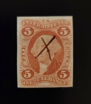 1862 5c U.S.A. Internal Revenue, First Issue, Inland Exchange, Washingto... - £7.84 GBP