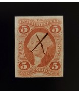 1862 5c U.S.A. Internal Revenue, First Issue, Inland Exchange, Washingto... - £7.86 GBP