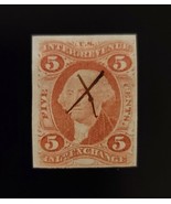 1862 5c U.S.A. Internal Revenue, First Issue, Inland Exchange, Washington, R27a - $188.43 MXN
