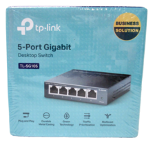 TP-Link TL-SG105 5-Port Gigabit Ethernet Switch, Plug &amp; Play, Metal Design - $14.24