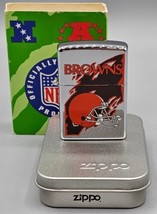 VINTAGE 1997 NFL Cleveland BROWNS Chrome Zippo Lighter #439 - NEW in PAC... - £36.75 GBP