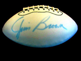 JIM BROWN CLEVELAND BROWNS HOF SIGNED AUTO VINTAGE WILSON FOOTBALL BECKETT - $494.99