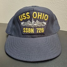 V Intage New Us Navy Snapback Blue Hat Uss Ohio Ssbn 726 Naval Submarine Usa - £31.41 GBP
