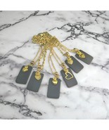 Curved Beach Glass Pendants with charm, Black, Red, Aqua, Pink, Lavender... - $20.00