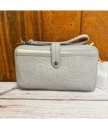 THE SAK Iris Leather Convertible Wristlet &amp; Crossbody Bag - Grey - €34,46 EUR
