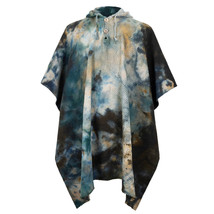 LLAMA WOOL UNISEX SOUTH AMERICAN PONCHO PULLOVER JACKET ABSTRACT SMOKE CAMO - £70.14 GBP