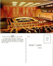 New York(NY) United Nations Headquarters Economic &amp; Social Chamber VTG Postcard - £7.50 GBP
