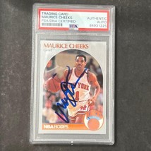 1990-91 NBA Hoops #202 Maurice Cheeks Signed Card AUTO PSA Slabbed Knicks - £63.70 GBP