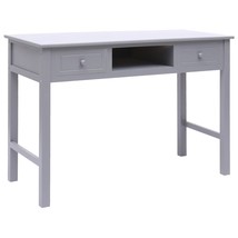 Writing Desk Grey 110x45x76 cm Wood - £72.27 GBP