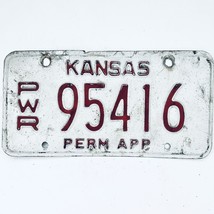  United States Kansas Permanent Power Unit License Plate PWR 95416 - £14.62 GBP