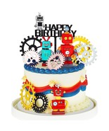 11 Pieces Robot Cake Toppers For Boys Robot Birthday Cake Topper Gear Ha... - £20.69 GBP
