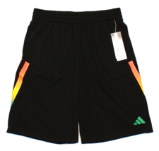 Adidas AeroReady Black Gradient Bold 3 Stripe Shorts Youth Boy&#39;s  XL - £31.14 GBP