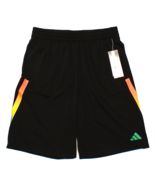 Adidas AeroReady Black Gradient Bold 3 Stripe Shorts Youth Boy&#39;s  XL - £31.13 GBP