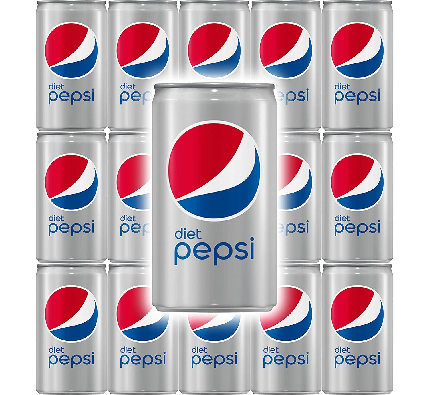 Diet Pepsi Cola, 7.5 Fl Oz Mini Can (Pack of 15, Total of 122.5 Oz) - $19.00