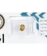 Oval Shape Diamond Natural Fancy Brown Color Loose 1 Carat SI1 IGI Certi... - £853.80 GBP