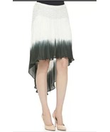 NWT $395 Haute Hippie Women&#39;s Dip Dye Knee Fringe Ombre High-low Silk Skirt - £23.79 GBP