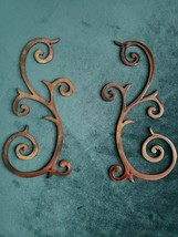 Metal Wall Art Décor Accents  Small Set 6 1/2&quot; wide 3 1/4&quot; tall each Mir... - $16.13