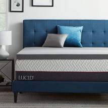 Lucid Bedding Restore Bamboo Charcoal And Aloe Infused Mattress Topper Twin - £201.75 GBP