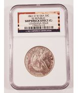 1861-O 50C W-04A SS República Louisiana Emisión Con Libro Conmemorativo - $1,048.36