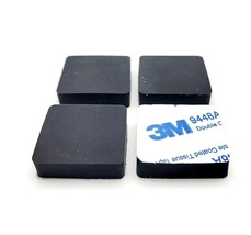 1&quot; Wide Square x 1/4&quot; Thick Rubber Stick on Feet 3M Adhesive Backing Bum... - $18.87 CAD+