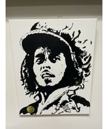 16 X 20 FAWAZ AUTHENTIC CANVAS ACRYLIC “BOB MARLEY” ORIGINAL PAINTING - $3,265.23 MXN