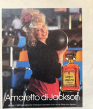 1987 Soronno Amaretto di Jackson Vintage Print Ad Blonde Bowling 80&#39;s Fashion - £10.19 GBP