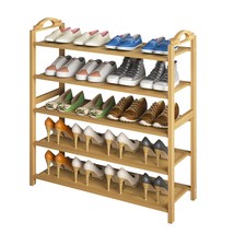 Bamboo Shoe Rack 5-Tier Shoe Storage Organizer Entryway Shoe Shelf - £53.76 GBP