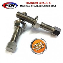 Titanium chain Axle Adjuster Nut &amp; Bolt Set M8 YAMAHA YZ250 2006-2021 - £23.95 GBP