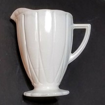 Hazel Atlas Newport Platonite White Depression Glass Creamer Pitcher Gold Rim - £9.49 GBP